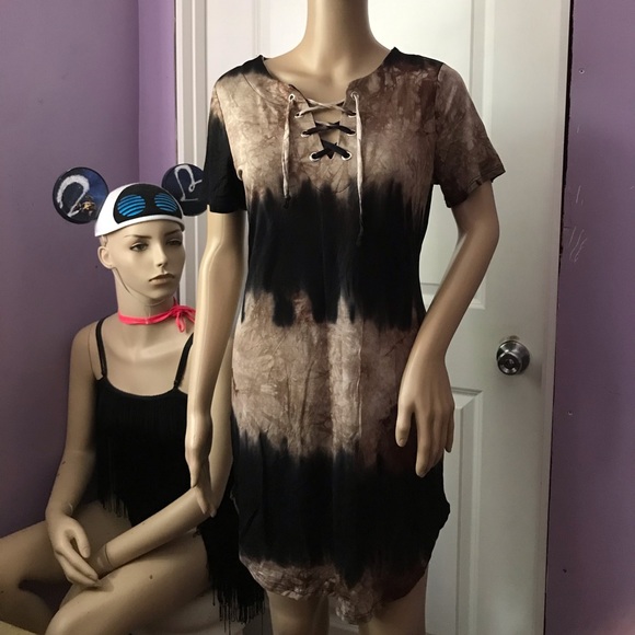 Heart & Hips Black/Brown Dress - Picture 1 of 9